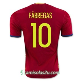 Camisolas de Futebol Espanha FABREGAS Equipamento Principal Euro 2016