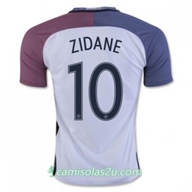 Camisolas de Futebol França ZIDANE Equipamento Alternativa Euro 2016