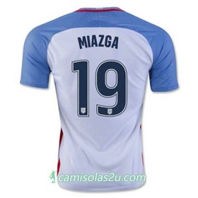 Camisolas de Futebol Estados Unidos MIAZGA Equipamento Principal 2016/17 Manga Curta