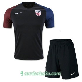 Camisolas de Futebol Estados Unidos Criança Equipamento Alternativa 2016/17 Manga Curta