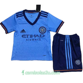 Camisolas de Futebol New York City FC Criança Equipamento Principal 2017/18 Manga Curta