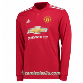 Camisolas de Futebol Manchester United Equipamento Principal 2017/18 Manga Comprida