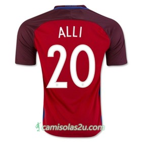 Camisolas de Futebol Inglaterra ALLI Equipamento Alternativa 2016/17 Manga Curta
