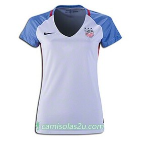 Camisolas de Futebol Estados Unidos Mulher Equipamento Principal 2016/17 Manga Curta