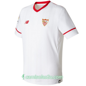 Camisolas de Futebol Sevilla Equipamento Principal 2017/18 Manga Curta
