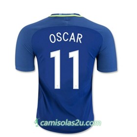 Camisolas de Futebol Brasil OSCAR Equipamento Alternativa 2016/17 Manga Curta