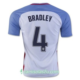 Camisolas de Futebol Estados Unidos Bradley Equipamento Principal 2016/17 Manga Curta