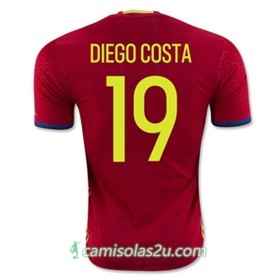 Camisolas de Futebol Espanha DIEGO COSTA Equipamento Principal Euro 2016