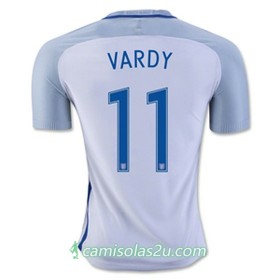 Camisolas de Futebol Inglaterra VARDY Equipamento Principal 2016/17 Manga Curta
