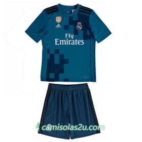 Camisolas de Futebol Real Madrid Criança Equipamento 3ª  2017/18 Manga Curta
