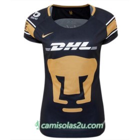 Camisolas de Futebol Pumas Mulher Equipamento Alternativa 2017/18 Manga Curta