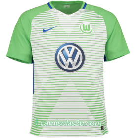 Camisolas de Futebol Wolfsburg Equipamento Principal 2017/18 Manga Curta