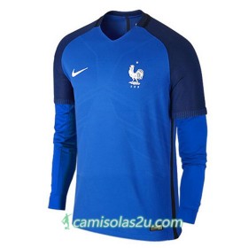Camisolas de Futebol França Equipamento Principal Euro 2016 Manga Comprida