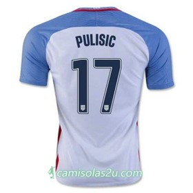 Camisolas de Futebol Estados Unidos PULISIC Equipamento Principal 2016/17 Manga Curta