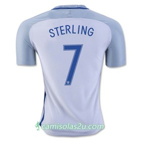 Camisolas de Futebol Inglaterra STERLING Equipamento Principal 2016/17 Manga Curta