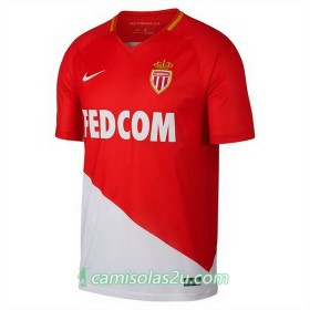 Camisolas de Futebol Mônaco Equipamento Principal 2017/18 Manga Curta