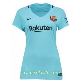 Camisolas de Futebol Barcelona Mulher Equipamento Alternativa 2017/18 Manga Curta