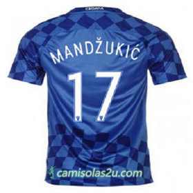 Camisolas de Futebol Croácia MANDZUKIC Equipamento Alternativa Euro 2016