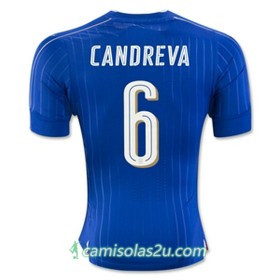 Camisolas de Futebol Itália CANDREVA Equipamento Principal Euro 2016