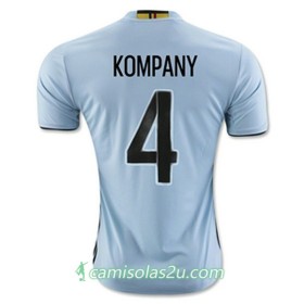 Camisolas de Futebol Bélgica KOMPANY Equipamento Alternativa Euro 2016