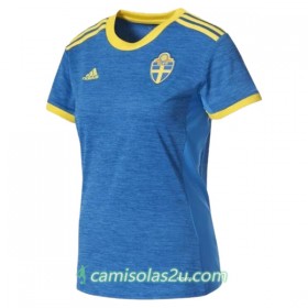 Camisolas de Futebol Suécia Mulher Equipamento Alternativa Euro 2017