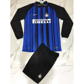 Camisolas de Futebol Inter de Milão Equipamento Principal 2017/18 Manga Comprida