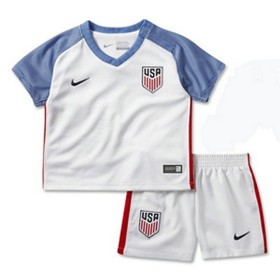 Camisolas de Futebol Estados Unidos Criança Equipamento Principal 2016/17 Manga Curta