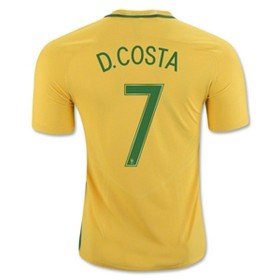 Camisolas de Futebol Brasil D COSTA Equipamento Principal 2016/17 Manga Curta