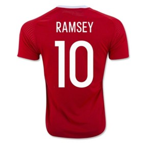Camisolas de Futebol País de Gales RAMSEY Equipamento Principal Euro 2016