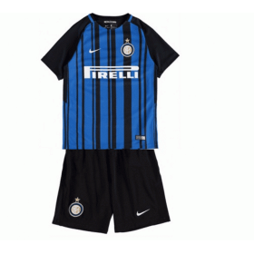Camisolas de Futebol Inter de Milão Criança Equipamento Principal 2017/18 Manga Curta