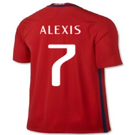 Camisolas de Futebol Chile ALEXIS Equipamento Principal 2016/17 Manga Curta