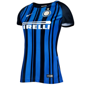 Camisolas de Futebol Inter de Milão Mulher Equipamento Principal 2017/18 Manga Curta