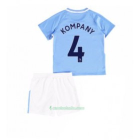 Camisolas de Futebol Manchester City Vincent Kompany 4 Criança Equipamento Principal 2017/18 Manga Curta