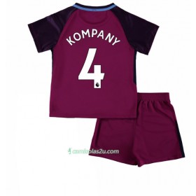 Camisolas de Futebol Manchester City Vincent Kompany 4 Criança Equipamento Alternativa 2017/18 Manga Curta