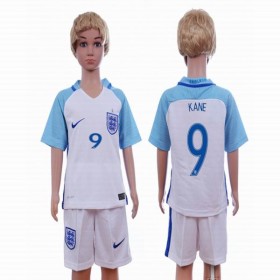 Camisolas de Futebol Inglaterra Harry Kane 9 Criança Equipamento Principal 2016 Manga Curta