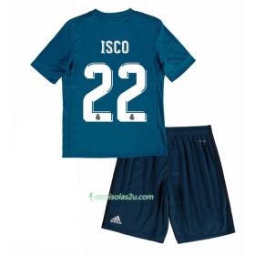 Camisolas de Futebol Real Madrid Isco 22 Criança Equipamento 3ª 2017/18 Manga Curta