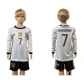 Camisolas de Futebol Alemanha Schweinsteiger 7 Criança Equipamento Principal 2016 Manga Comprida
