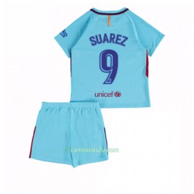 Camisolas de Futebol FC Barcelona Luis Suarez 9 Criança Equipamento Alternativa 2017/18 Manga Curta