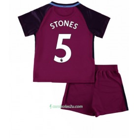 Camisolas de Futebol Manchester City John Stones 5 Criança Equipamento Alternativa 2017/18 Manga Curta