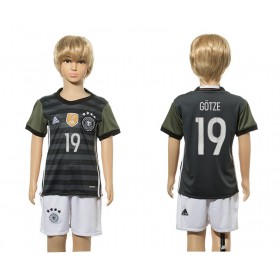 Camisolas de Futebol Alemanha Mario Gotze 19 Criança Equipamento Alternativa Manga Curta
