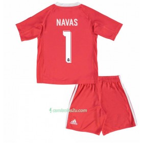 Camisolas de Futebol Real Madrid Guarda Redes Keylor Navas 1 Criança Equipamento Alternativa 2017/18 Manga Curta