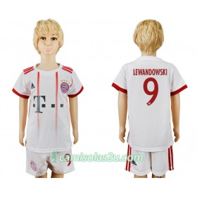 Camisolas de Futebol Bayern München Robert Lewandowski 9 Børn 3. sæt 2017/18 Manga Curta