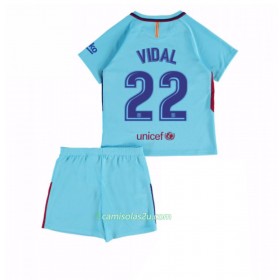 Camisolas de Futebol FC Barcelona Aleix Vidal 22 Criança Equipamento Alternativa 2017/18 Manga Curta