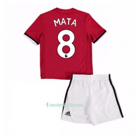 Camisolas de Futebol Manchester United Juan Mata 8 Criança Equipamento Principal 2017/18 Manga Curta