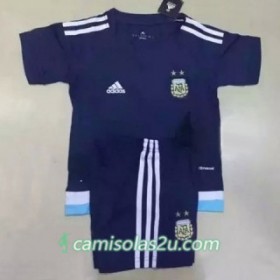 Camisolas de Futebol Argentina Criança Equipamento Alternativa 2016 Manga Curta