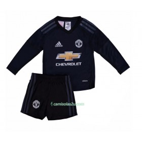 Camisolas de Futebol Manchester United Guarda Redes David de Gea 1 Criança Equipamento Principal 2017/18 Manga Comprida