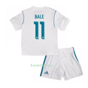 Camisolas de Futebol Real Madrid Gareth Bale 11 Criança Equipamento Principal 2017/18 Manga Curta