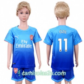 Camisolas de Futebol Arsenal Mesut Ozil 11 Criança Equipamento Alternativa 2017/18 Manga Curta