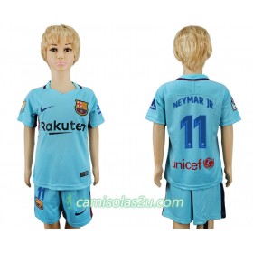Camisolas de Futebol FC Barcelona Neymar Jr 11 Criança Equipamento Alternativa 2017/18 Manga Curta