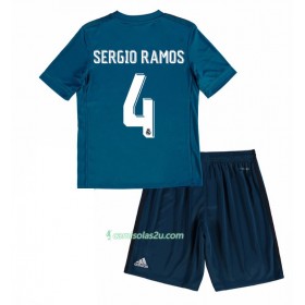 Camisolas de Futebol Real Madrid Sergio Ramos 4 Criança Equipamento 3ª 2017/18 Manga Curta